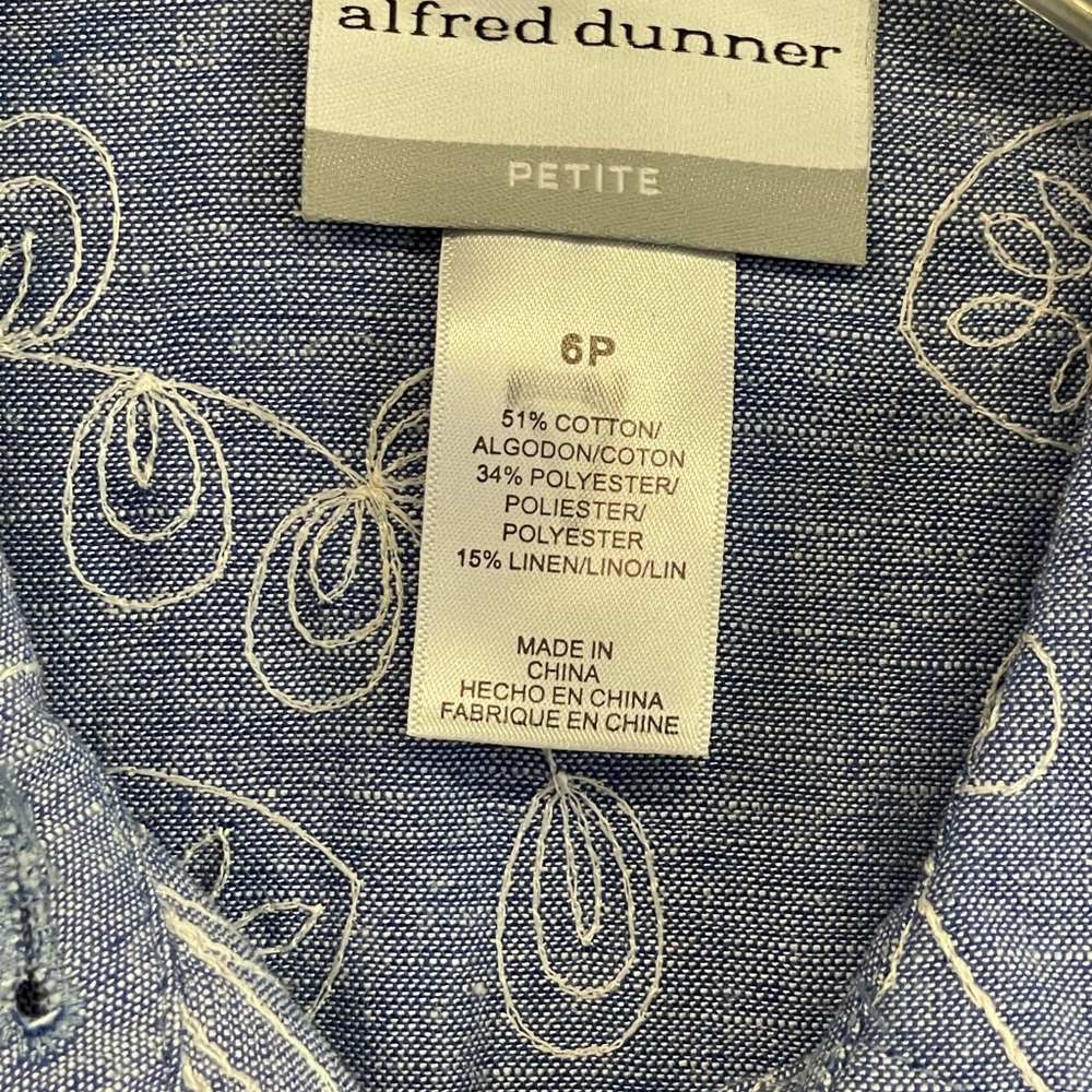 Alfred Dunner Blue Floral Jacket - Picture 4 of 5